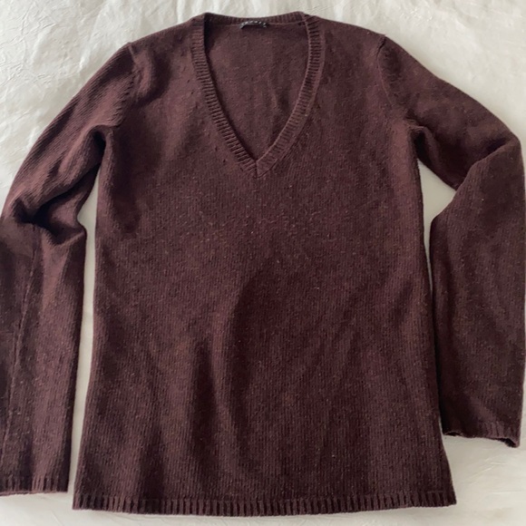 Theory Burgundy Wool Sweater - Picture 2 of 4